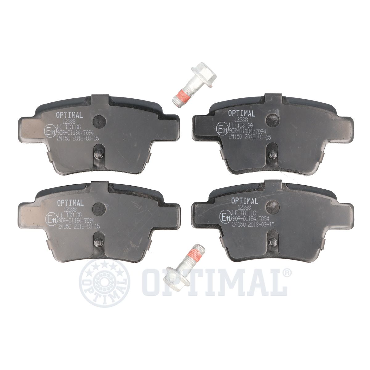 Комплект тормозных колодок дисковый тормоз OPTIMAL BP-12388