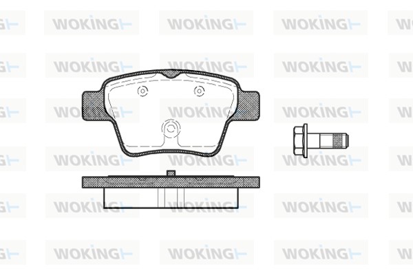 Комплект тормозных колодок дисковый тормоз WOKING P10383.00