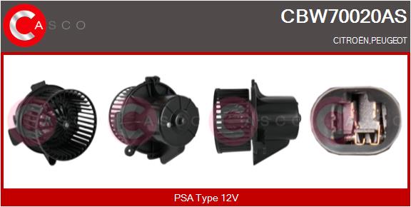 Вентилятор салона brand new hq CASCO CBW70020AS