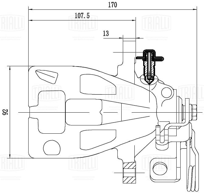 Тормозной суппорт TRIALLI CF 550122