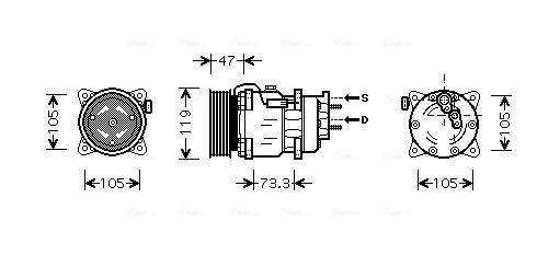 Компрессор кондиционер AVA QUALITY COOLING PEK242