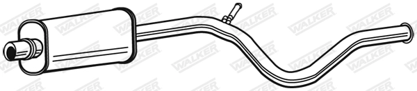 Средний глушитель выхлопных газов WALKER PRODUCTS 23389