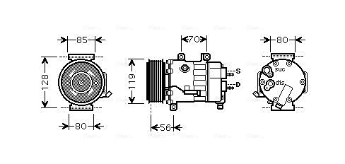 Компрессор кондиционер AVA QUALITY COOLING CNAK256