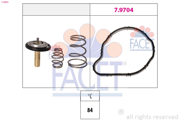 Термостат охлаждающая жидкость made in italy - oe equivalent FACET 7.8841