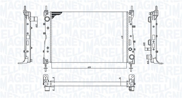 Радиатор охлаждение двигателя MAGNETI MARELLI 350213199100