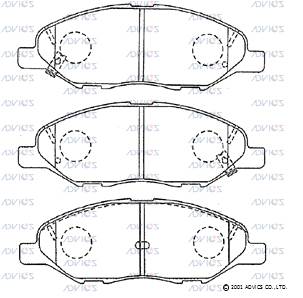 Комплект тормозных колодок дисковый тормоз ADVICS SN898P