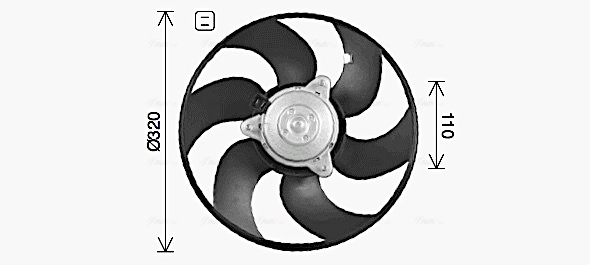 Вентилятор охлаждение двигателя AVA QUALITY COOLING CN7557
