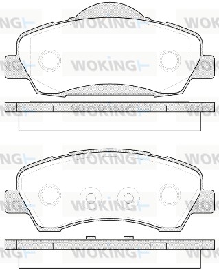 Комплект тормозных колодок дисковый тормоз WOKING P14303.00