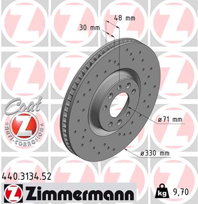Тормозной диск sport brake disc z ZIMMERMANN 440.3134.52