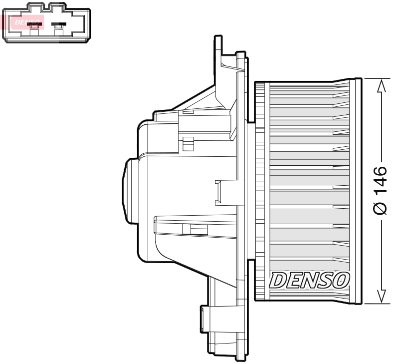 Вентилятор салона DENSO DEA21014