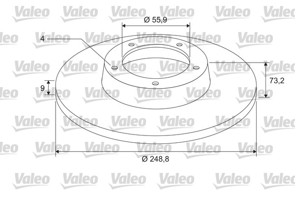 Тормозной диск coated VALEO 675412