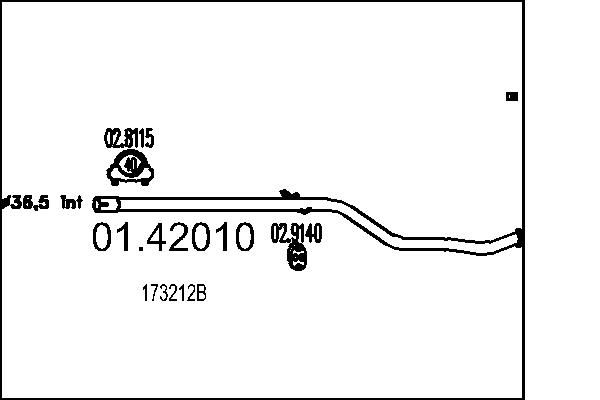 Труба выхлопного газа MTS 01.42010