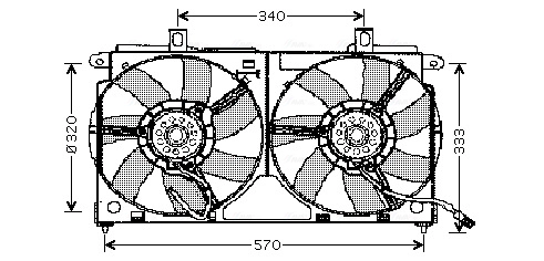 Вентилятор охлаждение двигателя AVA QUALITY COOLING CN7523