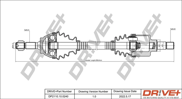 Приводной вал DR!VE+ DP2110.10.0240
