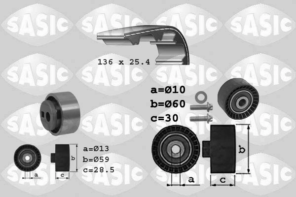 Комплект ремня грм SASIC 1750005
