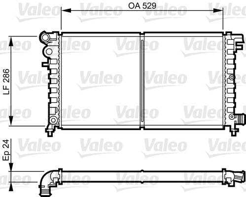 Радиатор охлаждение двигателя VALEO 731530