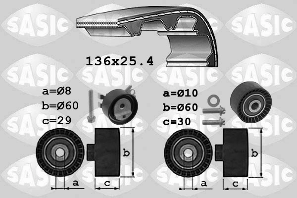 Комплект ремня грм SASIC 1750036