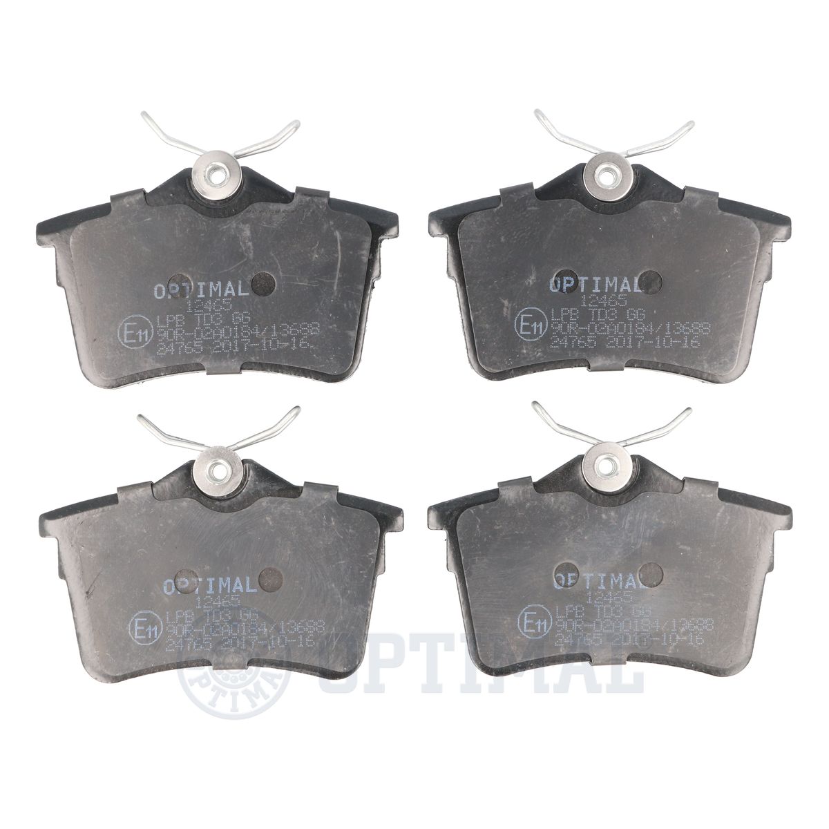 Комплект тормозных колодок дисковый тормоз OPTIMAL BP-12465
