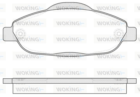 Комплект тормозных колодок дисковый тормоз WOKING P12233.00