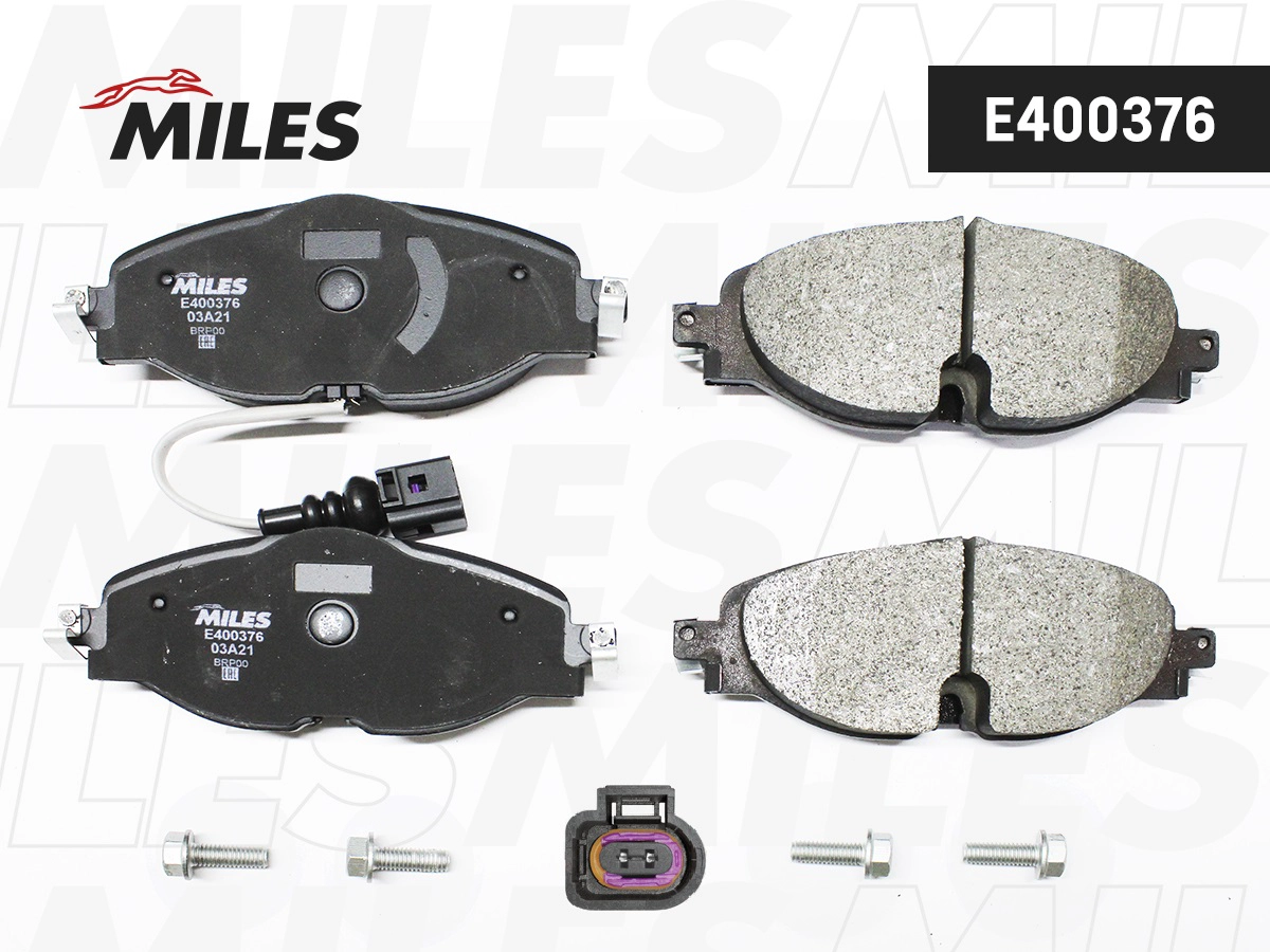 Комплект тормозных колодок дисковый тормоз MILES e400376