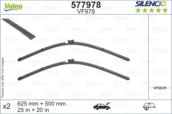 Щетка стеклоочистителя silencio flat blade set