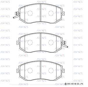 Комплект тормозных колодок дисковый тормоз ADVICS SN227P