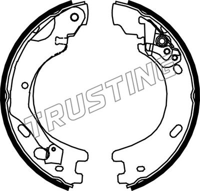 Колодки барабанные ручника TRUSTING 092313