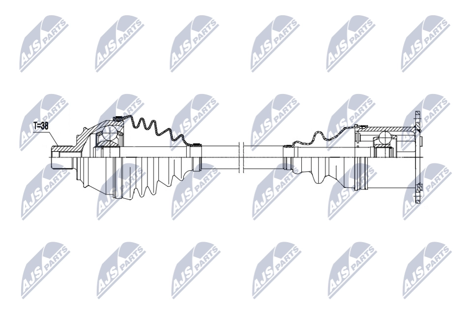 Полуось audi a6 c6 quattro 2. 7tdi 2. 8fsi 3. 0 3. 0td NTY NPWAU055
