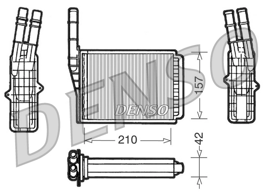 Теплообменник отопление салона DENSO DRR23013