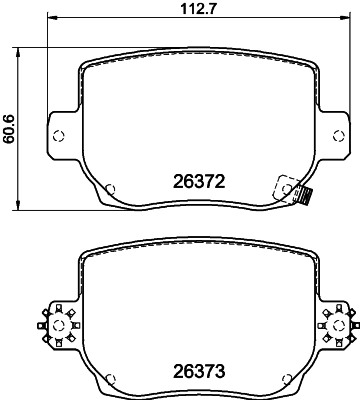 Комплект тормозных колодок дисковый тормоз HELLA/BEHR/PAGID 8DB 355 041-041
