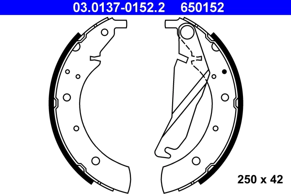 Комплект тормозных колодок ATE 03.0137-0152.2