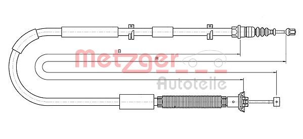 Тросик cтояночный тормоз METZGER 12.0723