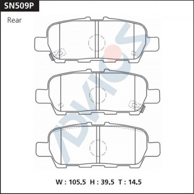 Комплект тормозных колодок дисковый тормоз ADVICS SN509P