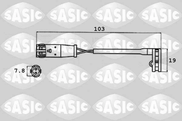 Сигнализатор износ тормозных колодок SASIC 6236007