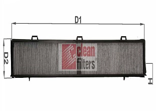 Фильтр воздух во внутренном пространстве CLEAN FILTERS NC2314CA