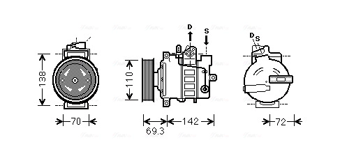 Компрессор кондиционер AVA QUALITY COOLING VNK318