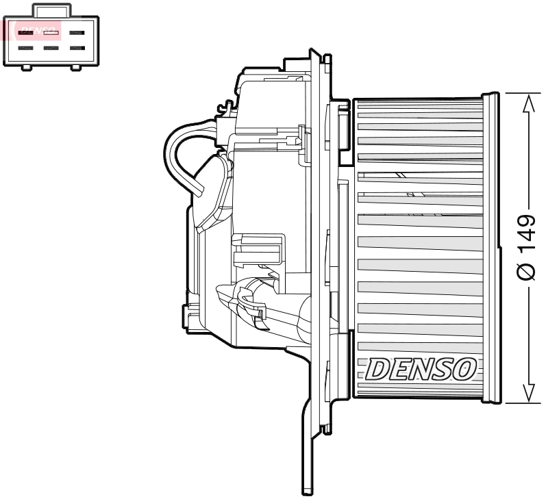 Вентилятор салона DENSO DEA32005
