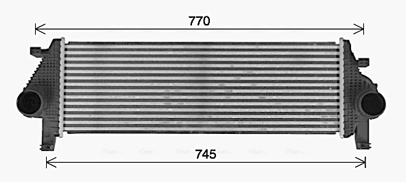 Интеркулер AVA QUALITY COOLING JE4083