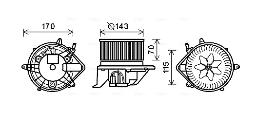 Вентилятор салона AVA QUALITY COOLING BW8461