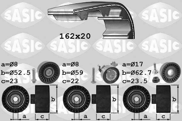 Комплект ремня грм SASIC 1756064