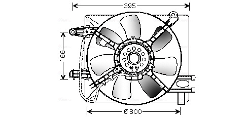 Вентилятор охлаждение двигателя AVA QUALITY COOLING DW7505