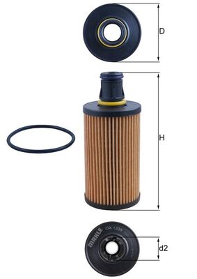 Масляный фильтр MAHLE/KNECHT OX 1338D