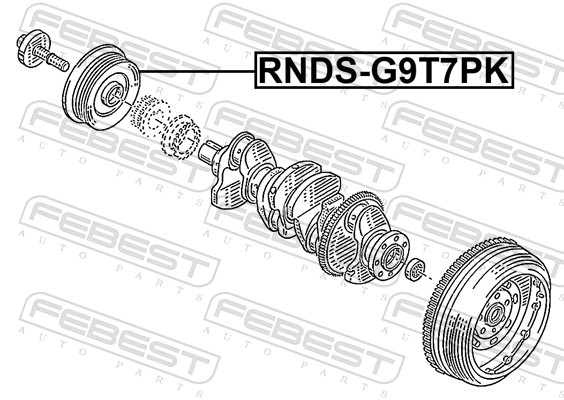 Ременный шкив коленчатый вал FEBEST RNDS-G9T7PK