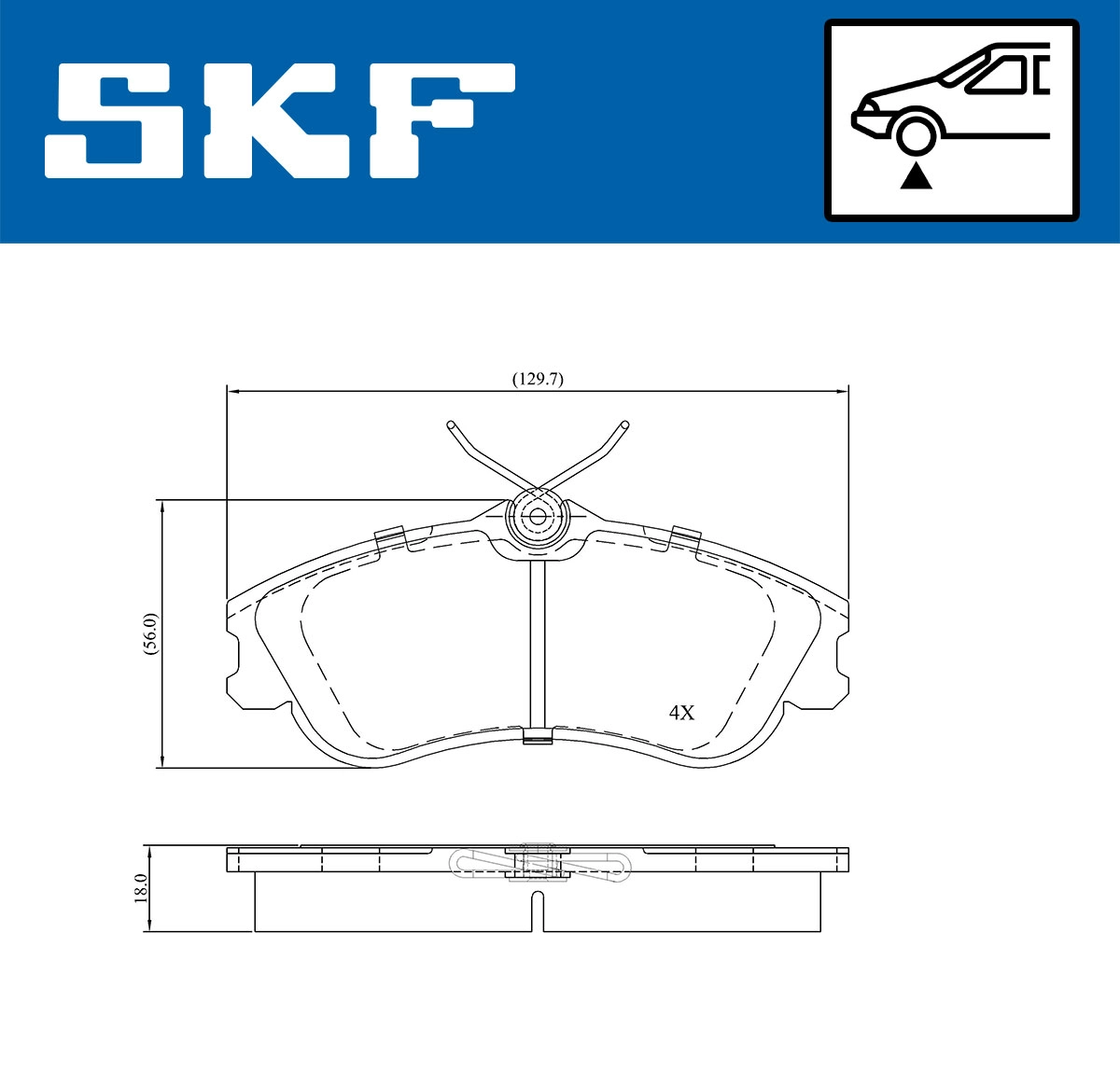 Комплект тормозных колодок дисковый тормоз SKF VKBP 80356