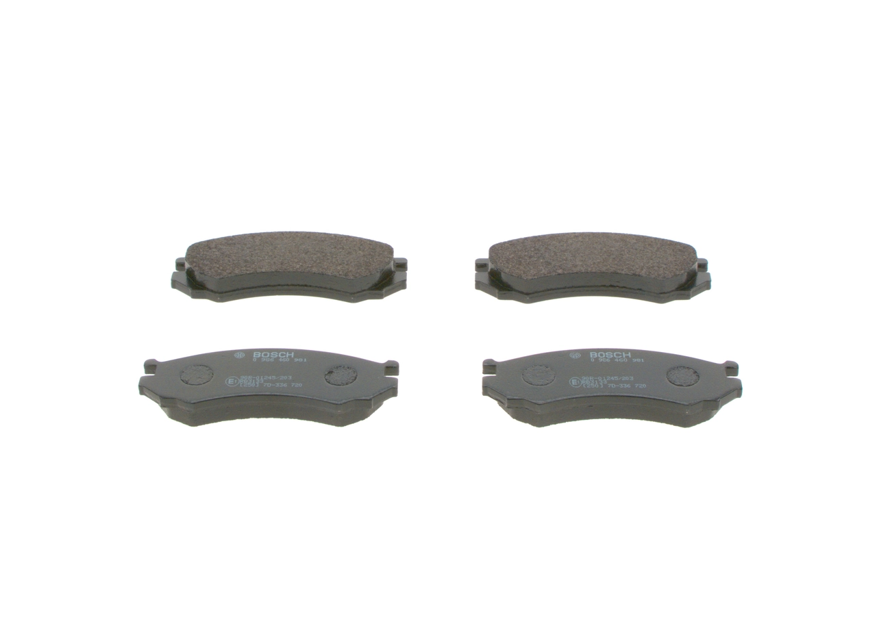 Комплект тормозных колодок дисковый тормоз BOSCH 0 986 460 981