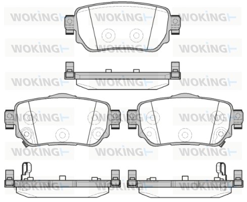 Комплект тормозных колодок дисковый тормоз WOKING P14823.02
