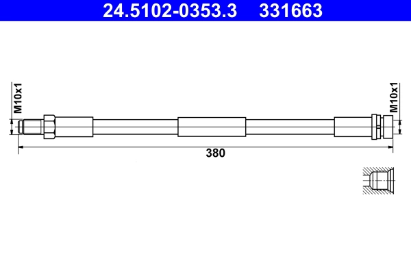 Тормозной шланг ATE 24.5102-0353.3