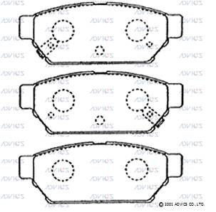 Комплект тормозных колодок дисковый тормоз ADVICS SN818P
