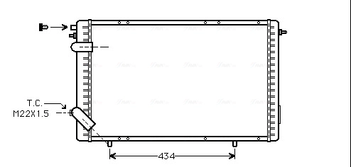 Радиатор охлаждение двигателя AVA QUALITY COOLING RTA2126