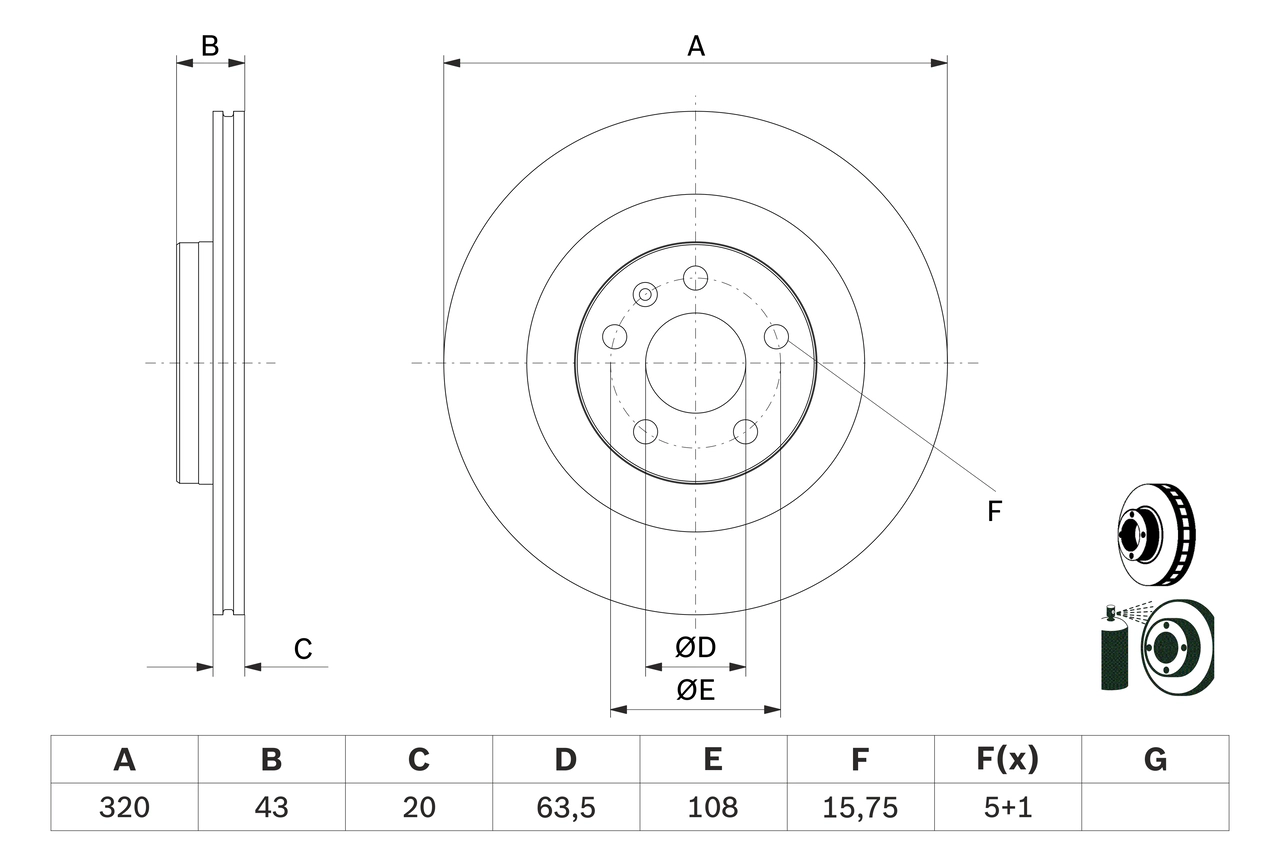 Тормозной диск BOSCH 0 986 479 E87